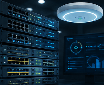 Active network switches routers firewall and Wi-Fi project